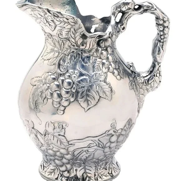 Arthur Court aluminum grape silver heavy pitcher - Picture 1 of 4
